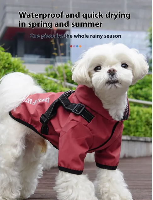 WOOFWOOF Waterproof Puppy Dog Raincoat Poncho