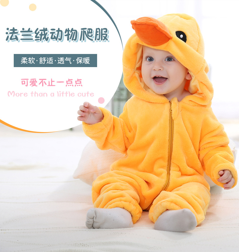Multiple Styles Baby Halloween costumes Flannel Animal Romper