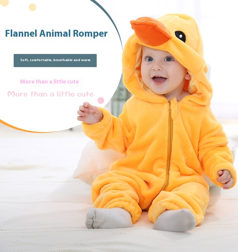 Multiple Styles Baby Halloween costumes Flannel Animal Romper