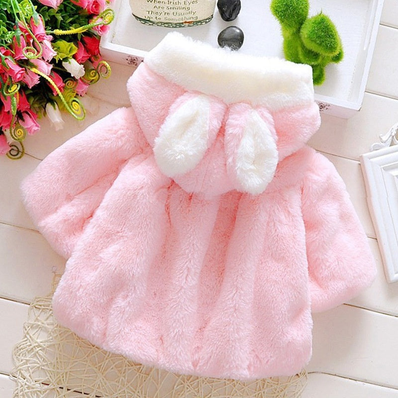 Thick cute bunny Coat for Baby Girls