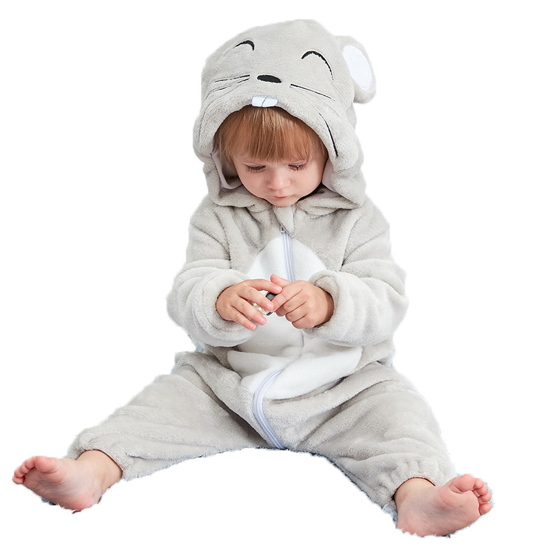 Multiple Styles Baby Halloween costumes Flannel Animal Romper