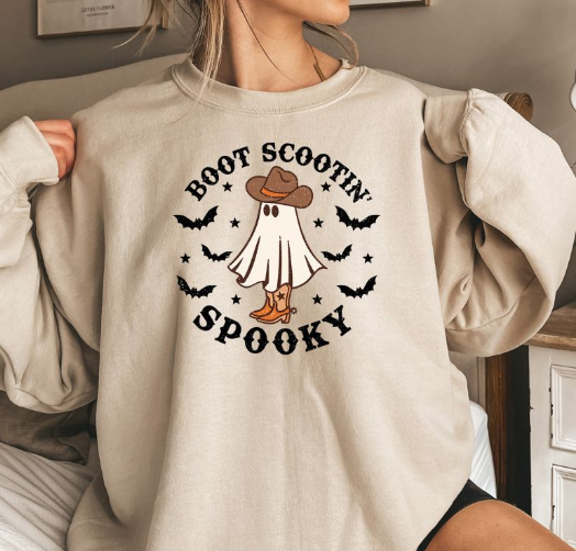 Halloween Dog Print Long Sleeve Casual Sweatshirt