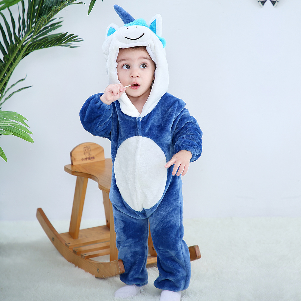 Multiple Styles Baby Halloween costumes Flannel Animal Romper
