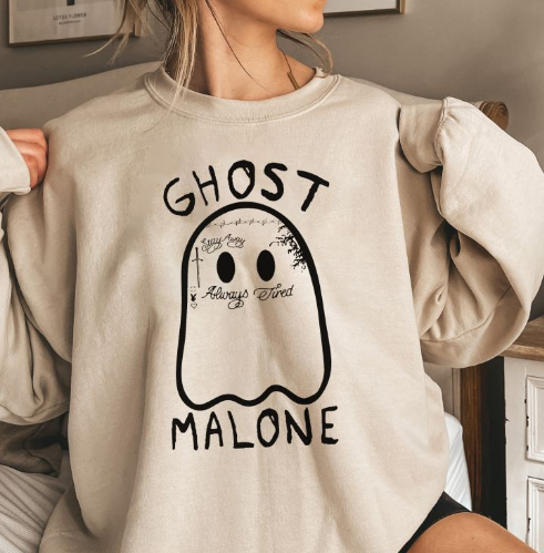 Halloween Dog Print Long Sleeve Casual Sweatshirt