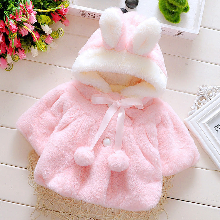 Thick cute bunny Coat for Baby Girls