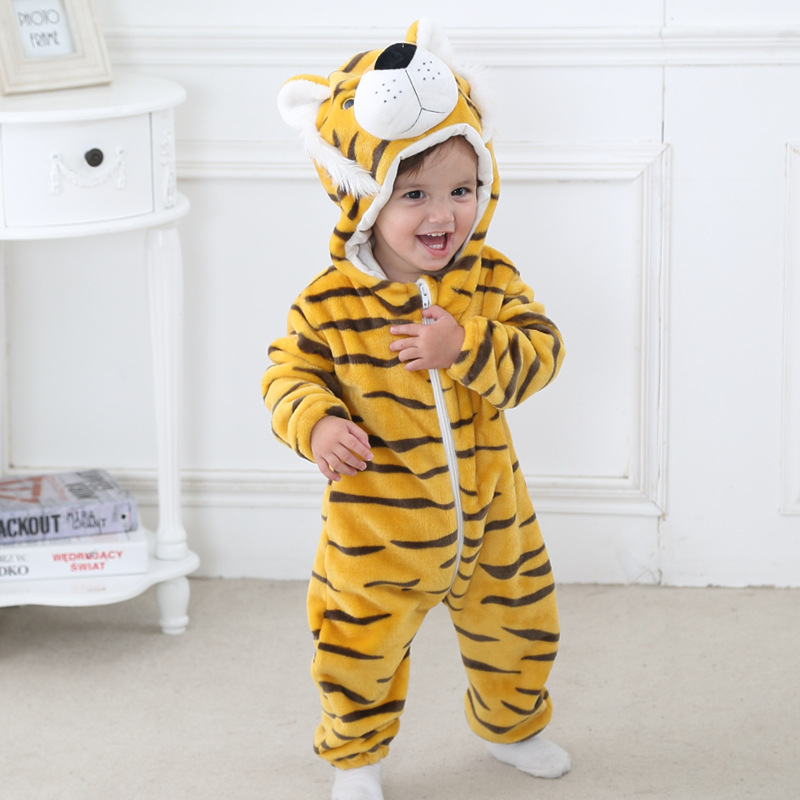 Multiple Styles Baby Halloween costumes Flannel Animal Romper